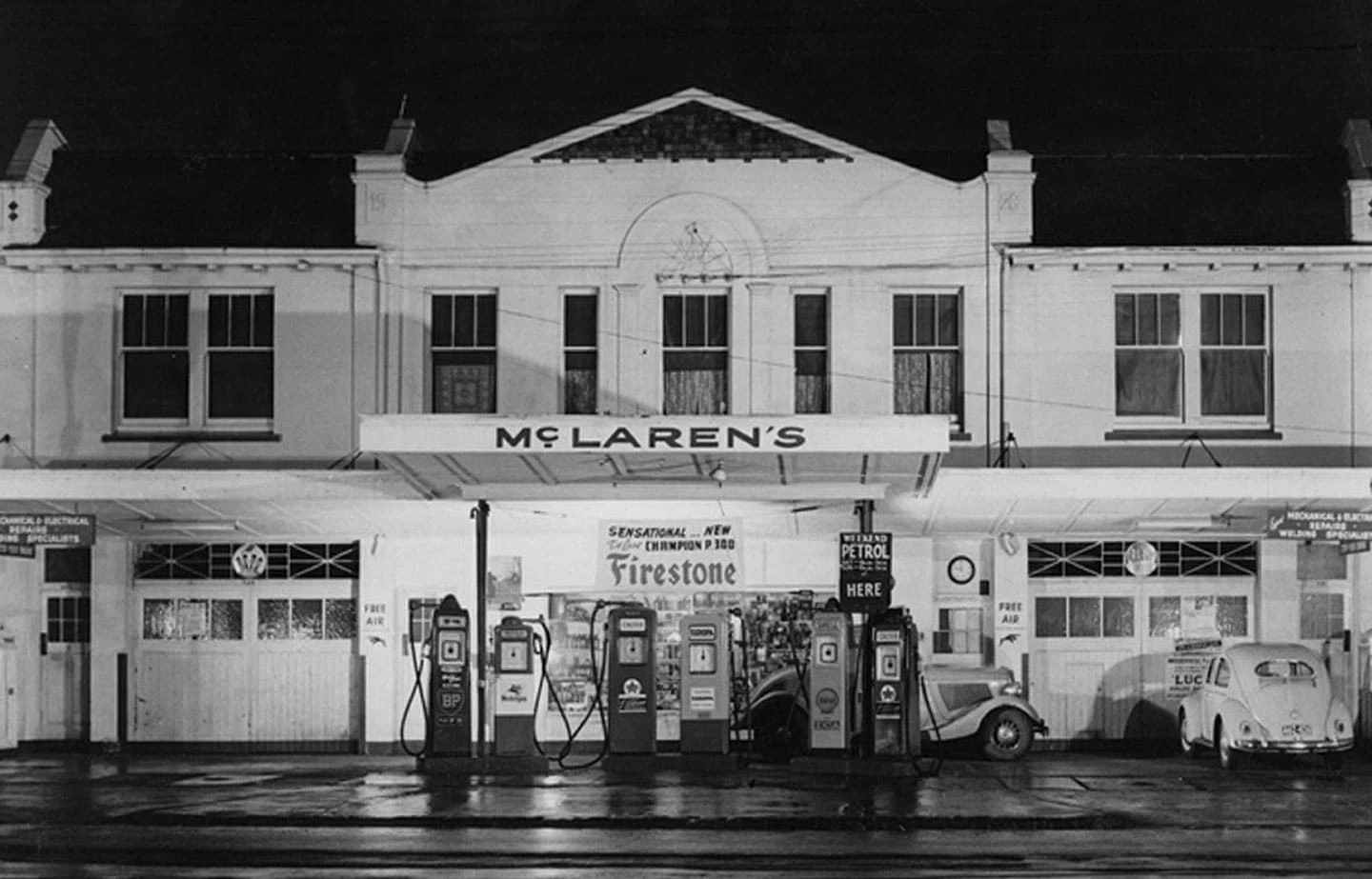 McLaren's evolved wordmark, inspired by the sign above the family service station in Remuera, Auckland. Credit: © McLaren