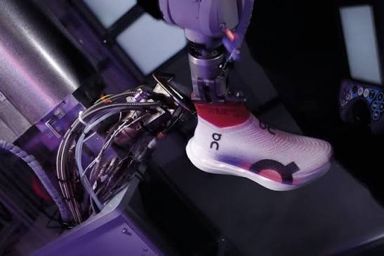 On's LightSpray manufacturing technology, which the company is adapting for football footwear