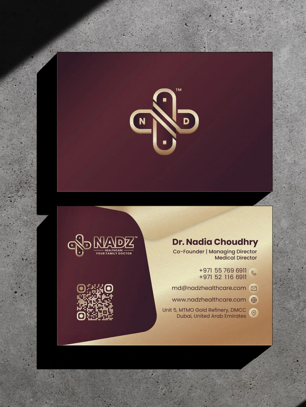 NADZ business card design